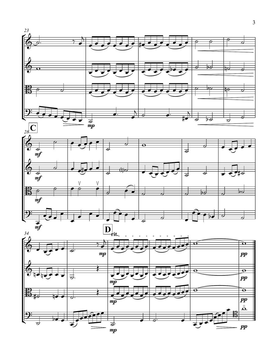 Over The Rainbow (from The Wizard Of Oz) String Quartet scores gallery preview page 3