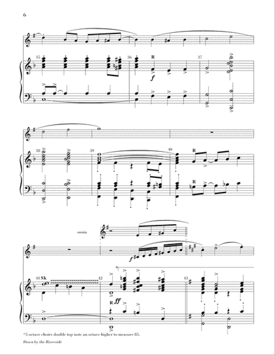 Down by the Riverside Down by the Riverside Clarinet scores gallery preview page 6