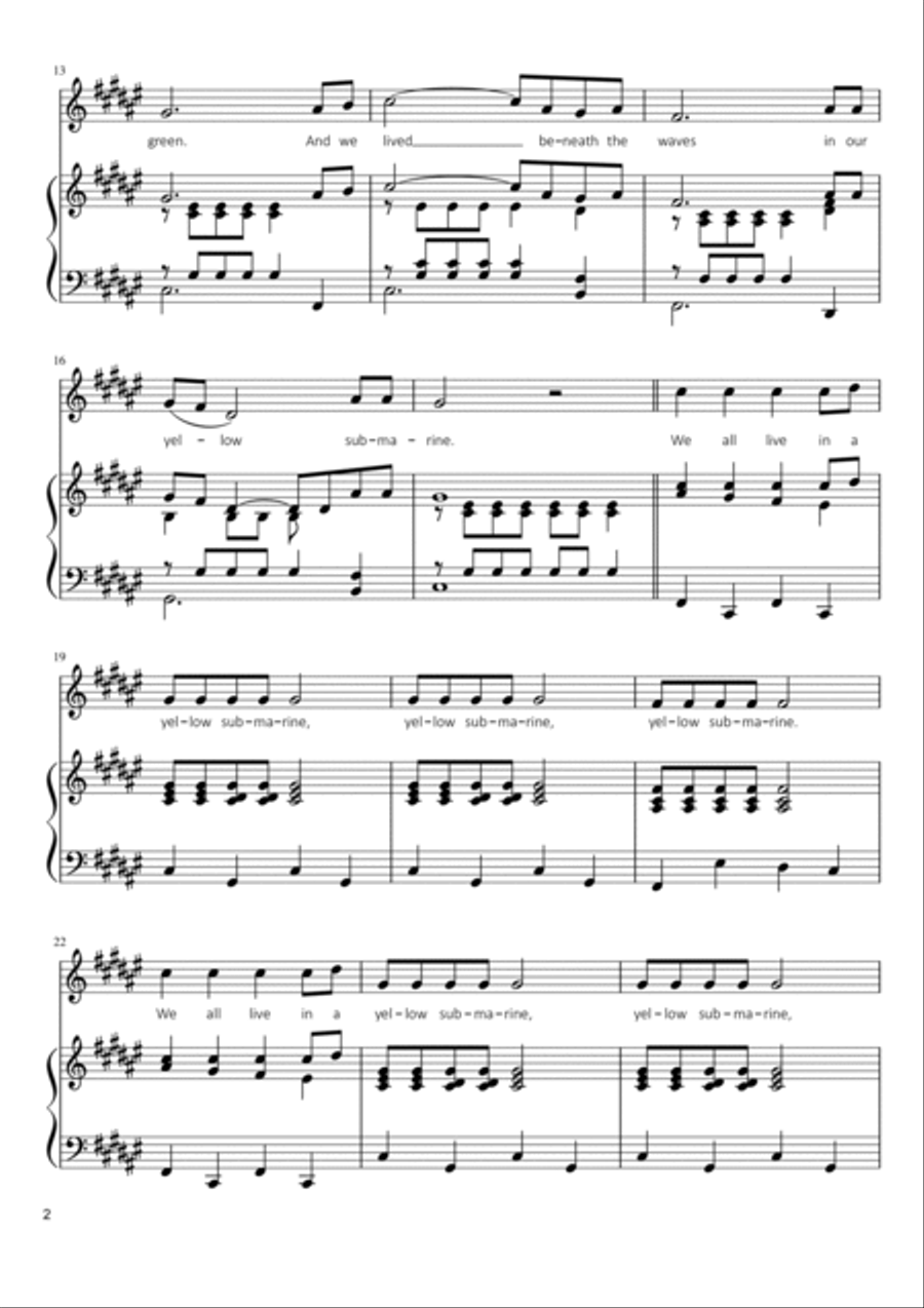 Yellow Submarine Voice scores gallery preview page 2