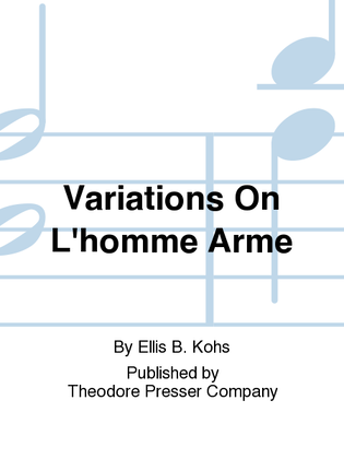 Book cover for Variations On L'Homme Arme