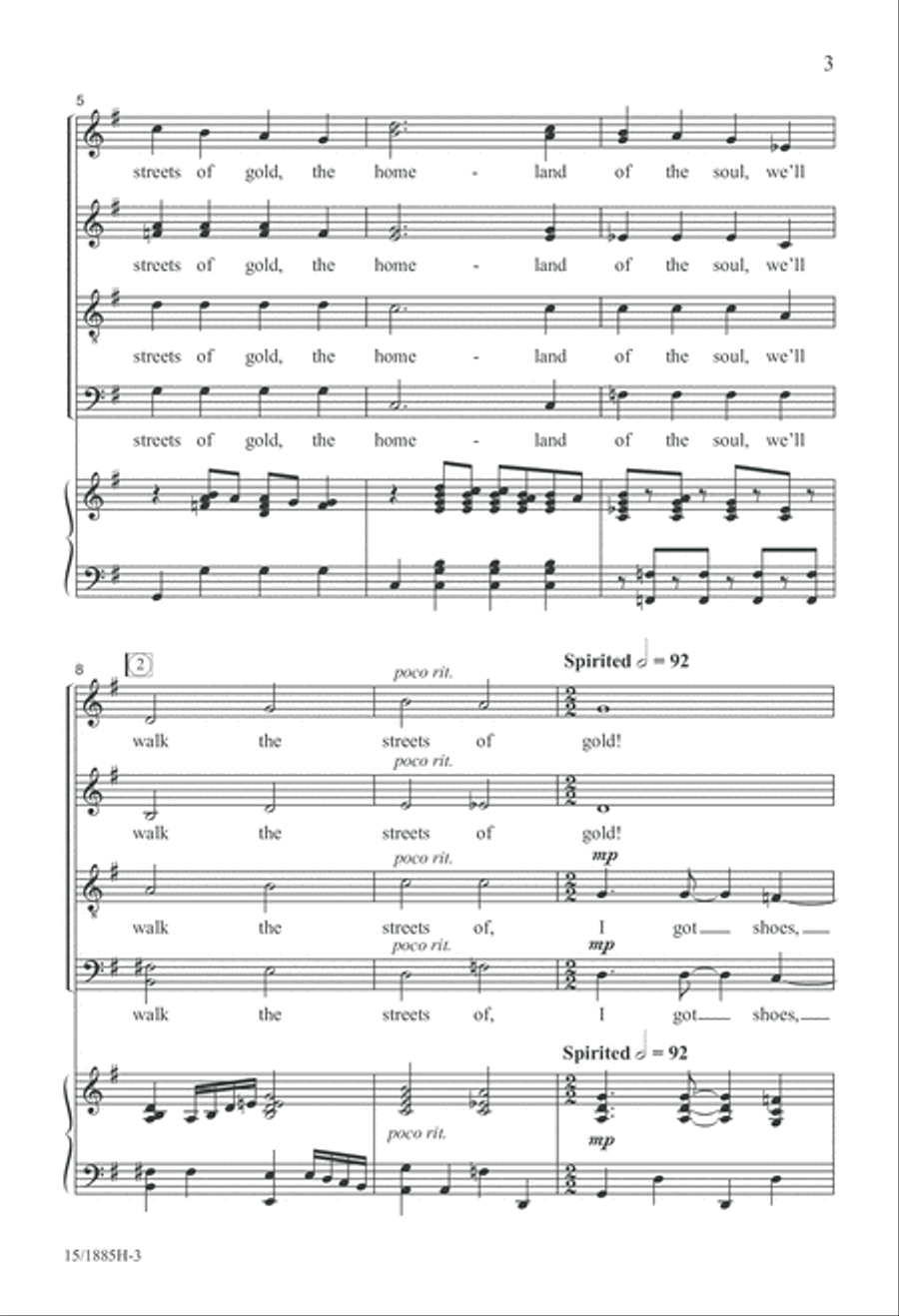 Walk the Streets of Gold Walk the Streets of Gold 4-Part scores gallery preview page 2