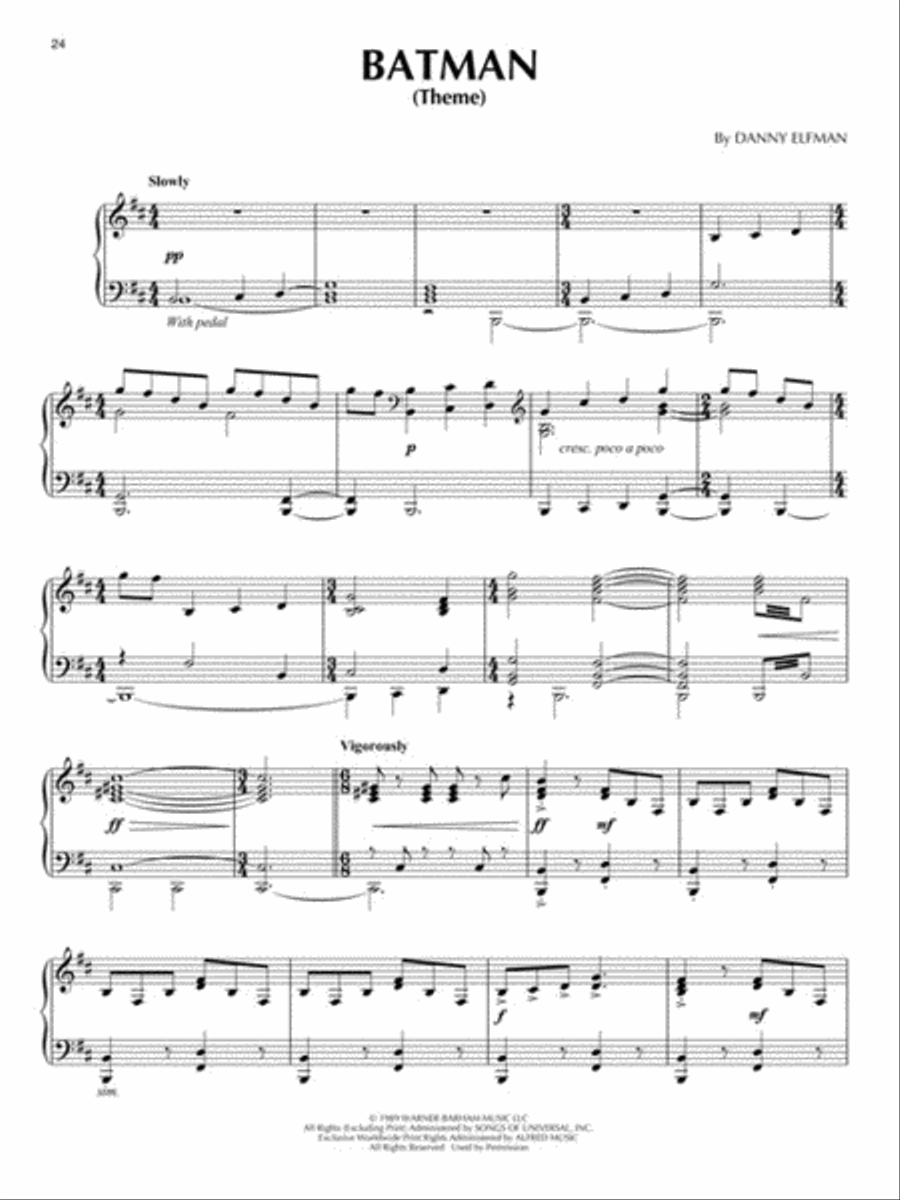The Movie & TV Music of Danny Elfman Piano Solo scores gallery preview page 5