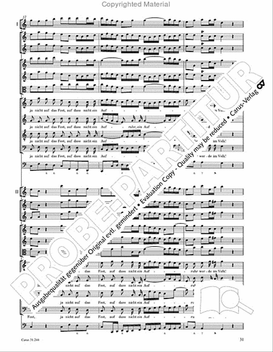St. Matthew Passion (Matthaus-Passion) 4-Part scores gallery preview page 33