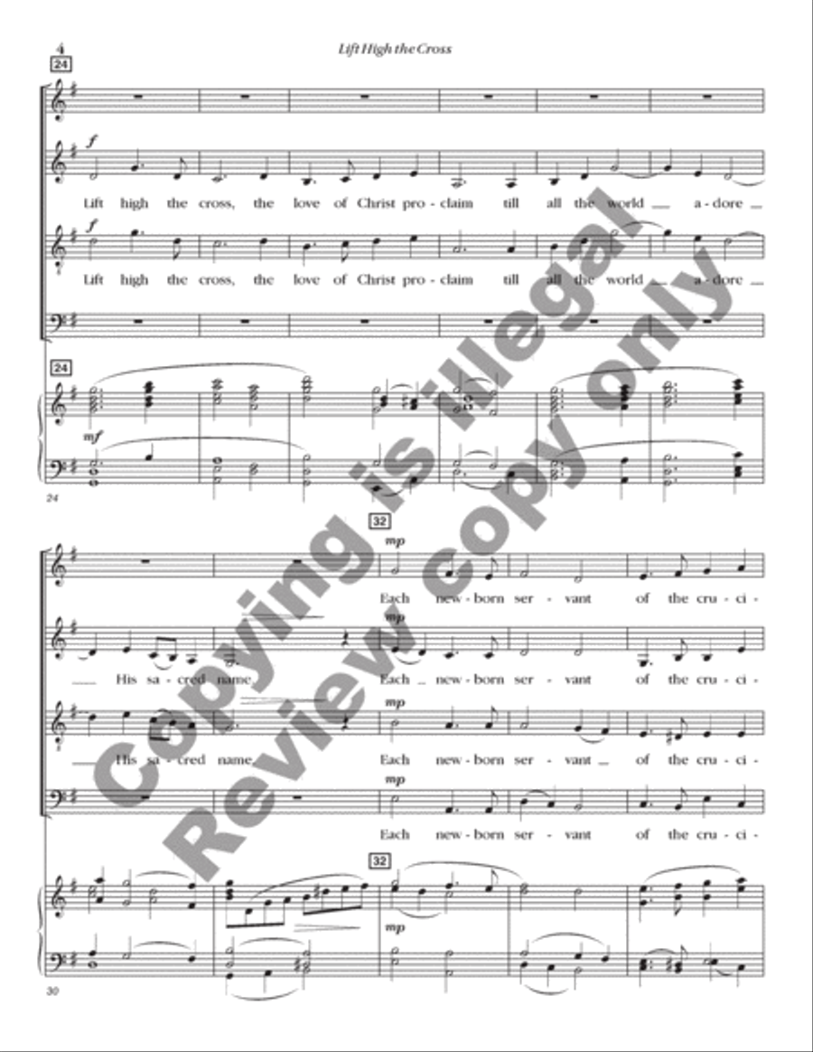 Personent Hodie 4-Part scores gallery preview page 5