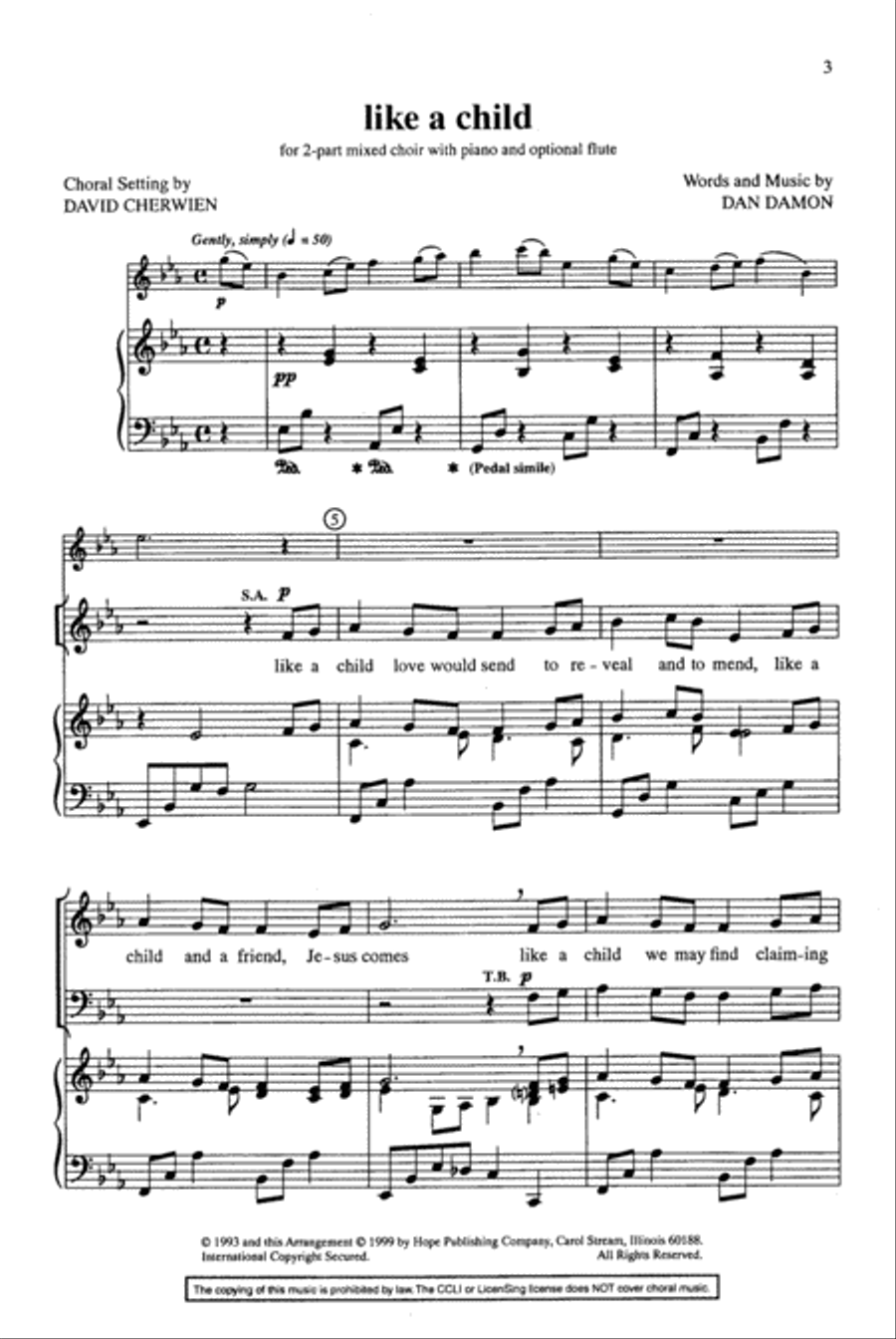 Like a Child Like a Child 2-Part scores gallery preview page 2