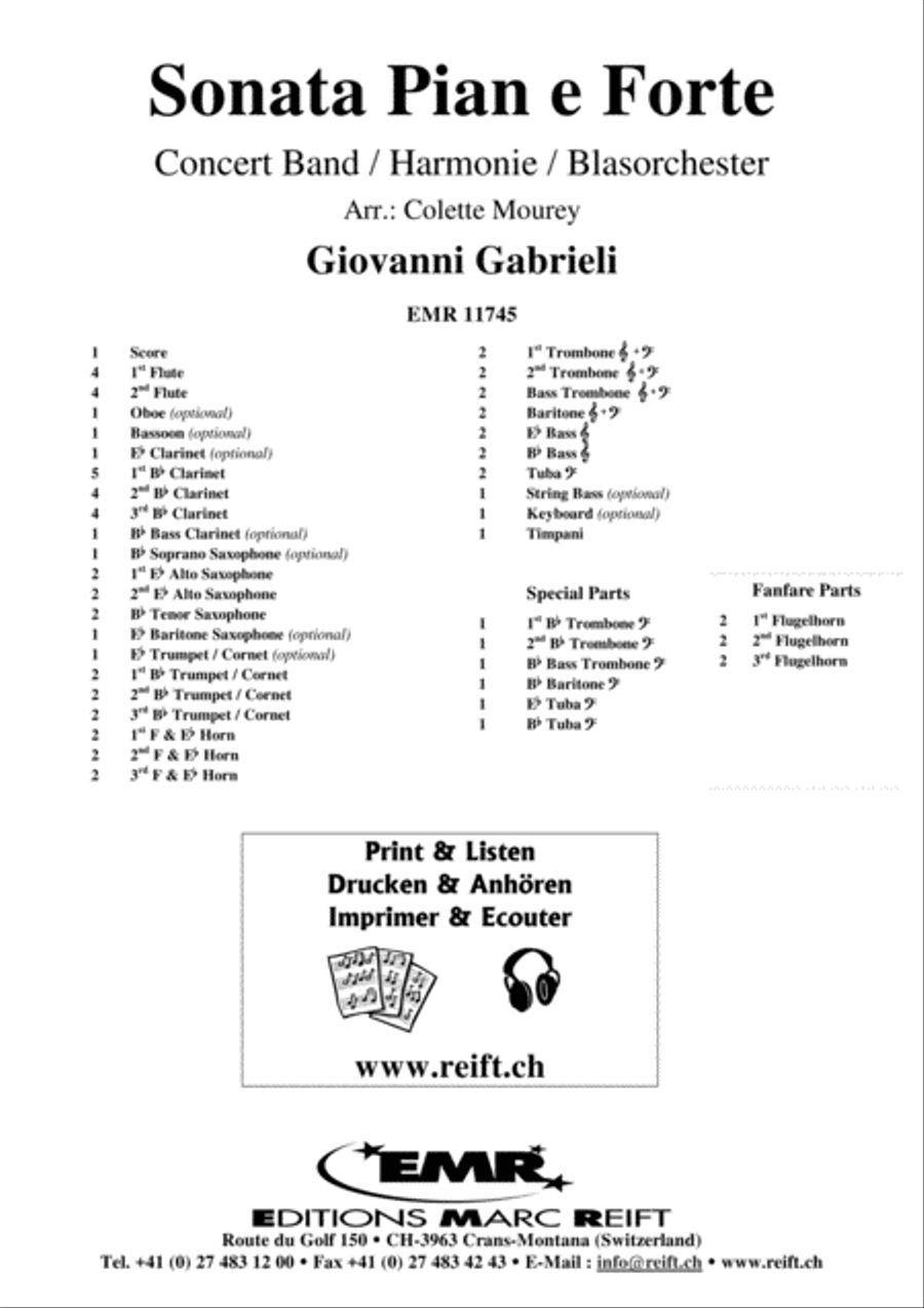 Sonata Pian e Forte Concert Band scores gallery preview page 2