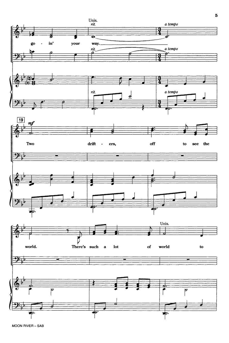 Moon River 3-Part scores gallery preview page 3