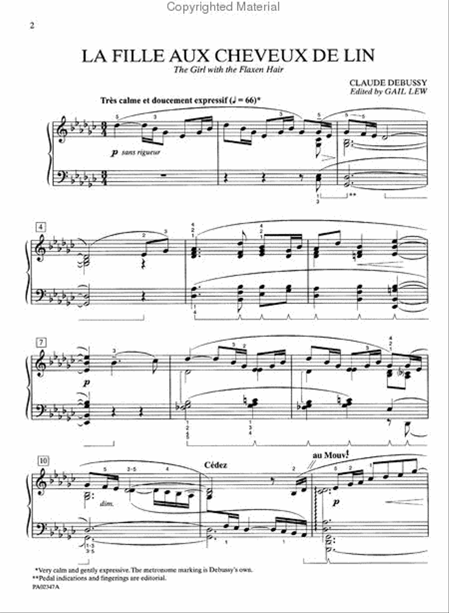 La fille aux cheveux de lin (The Girl with the Flaxen Hair) Small Ensemble scores gallery preview page 2