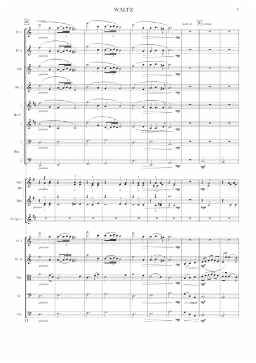 Waltz (for Full Orchestra) Full Orchestra scores gallery preview page 6