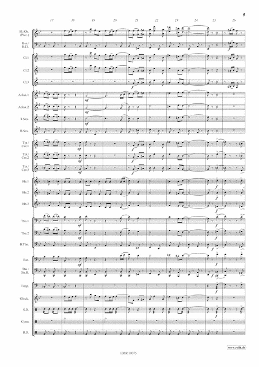 Ceremonial Fanfare Concert Band scores gallery preview page 6