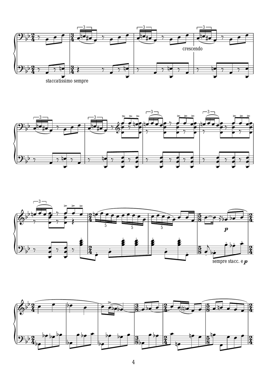 L'histoire Du Soldat, III. Marche Royale Piano Solo scores gallery preview page 4