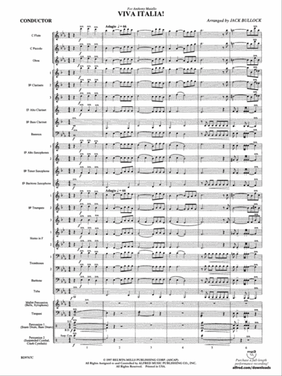Viva Italia! Concert Band scores gallery preview page 3