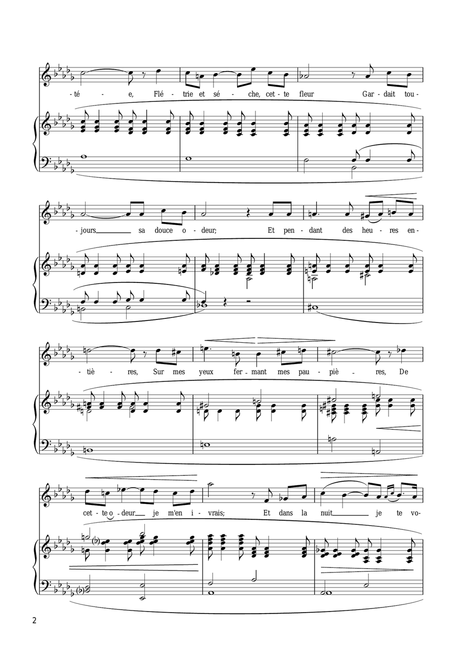La Fleur Que Tu M'avais Jetee (The Flower Song) (from Carmen) Voice scores gallery preview page 2