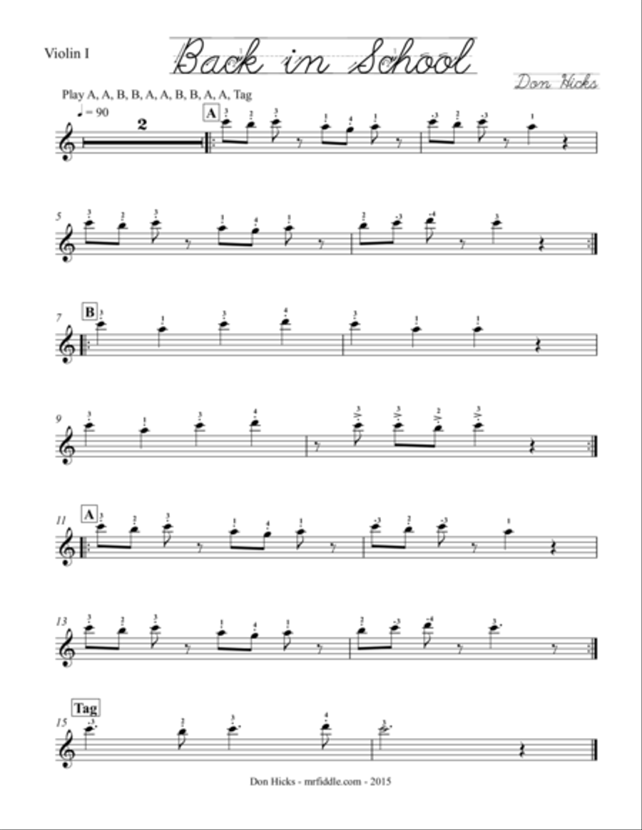 Back in School Choir scores gallery preview page 6