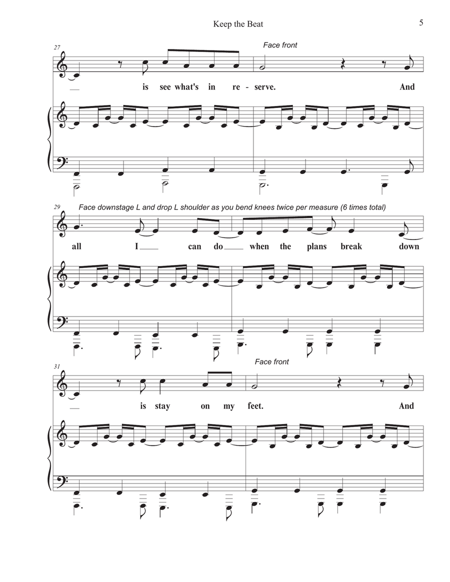 Keep The Beat Unison Choir scores gallery preview page 5