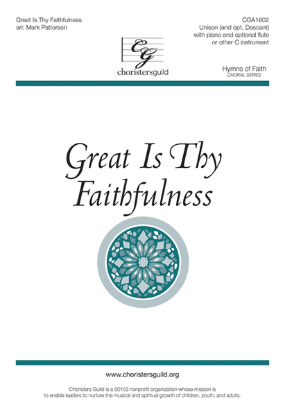 Great Is Thy Faithfulness (Unison) image number null
