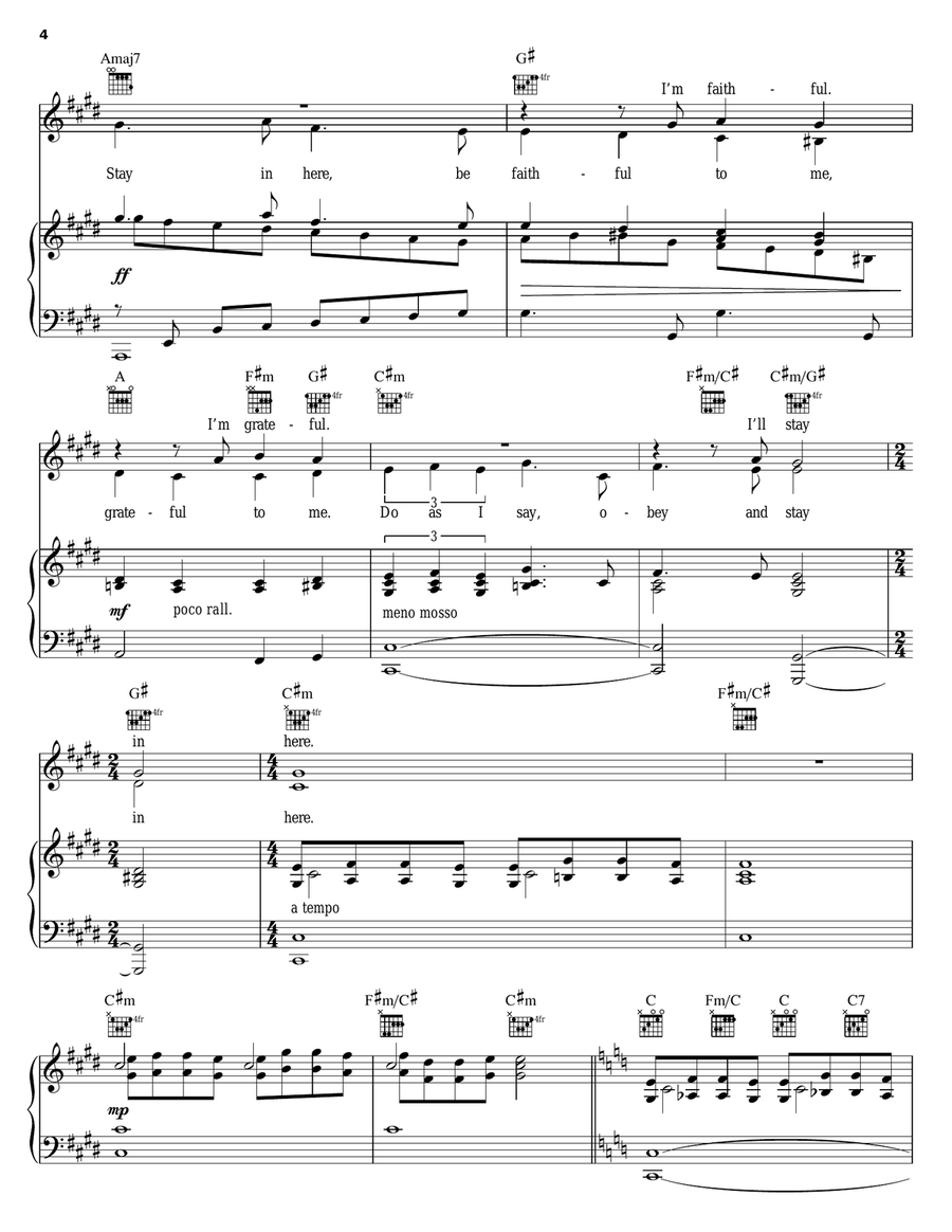 Out There (from Disney's The Hunchback of Notre Dame) Piano, Vocal, Guitar scores gallery preview page 4