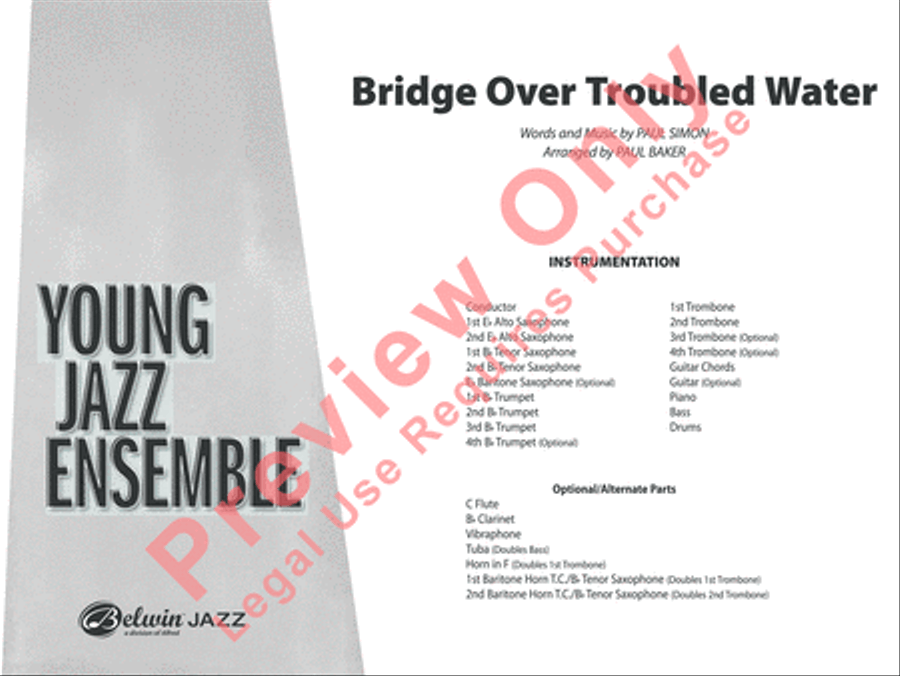 Bridge Over Troubled Water Jazz Ensemble scores gallery preview page 2