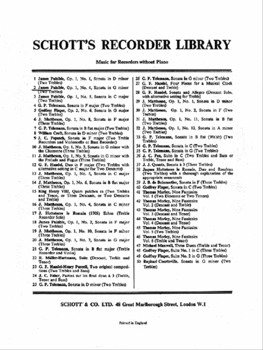 Sonata in G Minor Op. 1, No. 4 Woodwind Duet scores gallery preview page 1