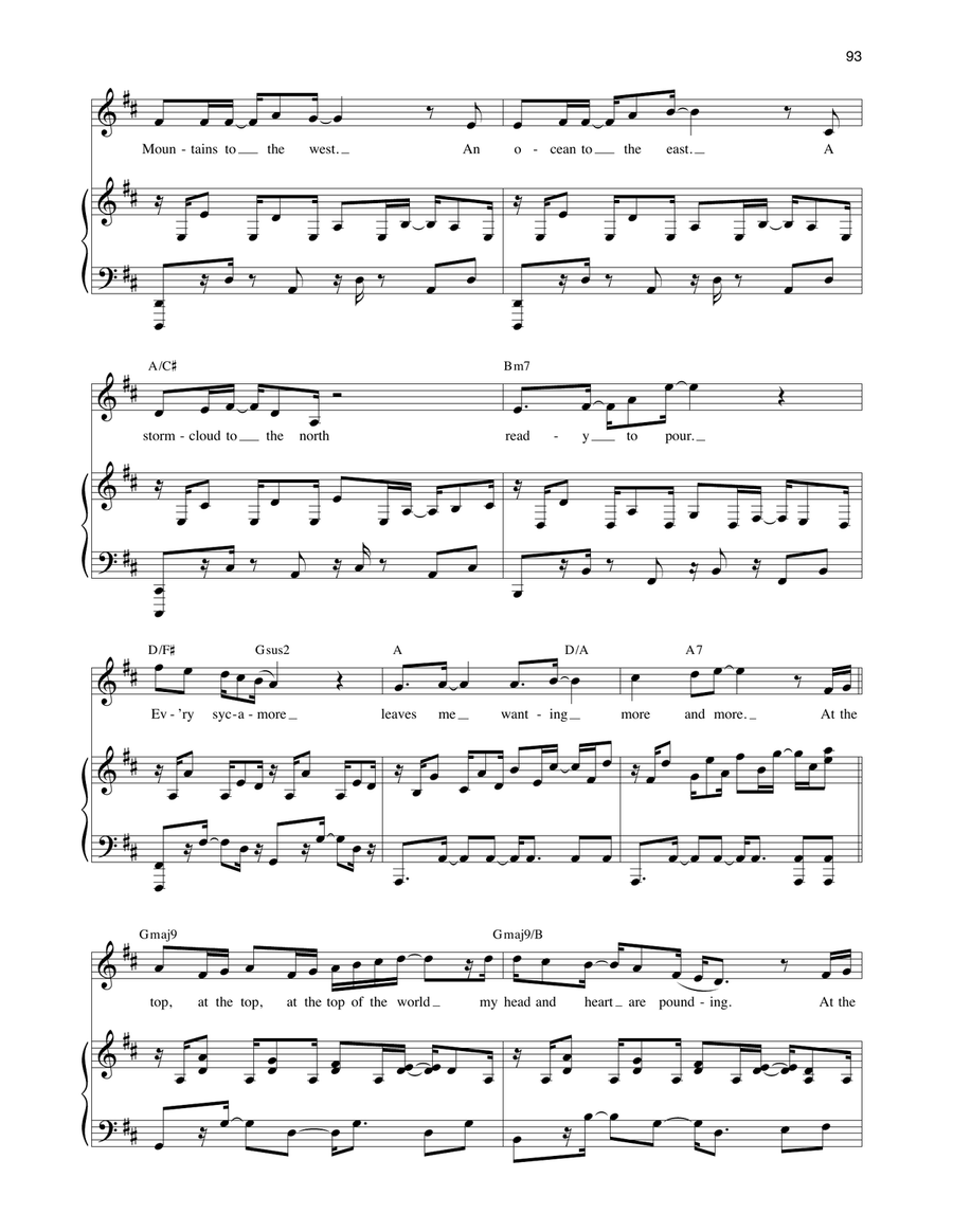 Top Of The World (Solo Version) (from Tuck Everlasting) Tenor Voice scores gallery preview page 4