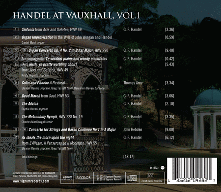 Handel at Vauxhall, Vol. 1