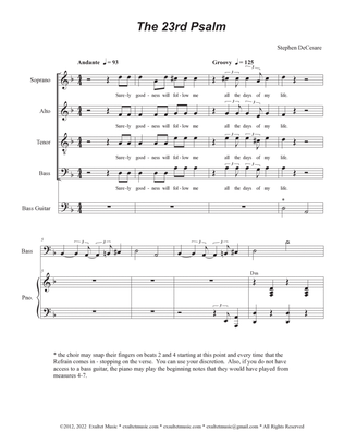 Book cover for The 23rd Psalm (Vocal Quartet - (SATB)