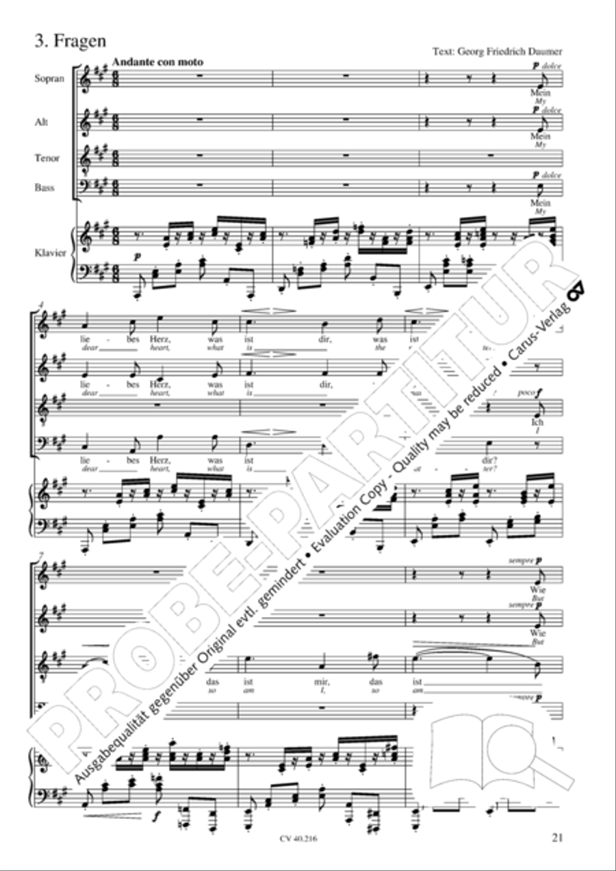 Drei Quartette op. 64 Choir scores gallery preview page 22