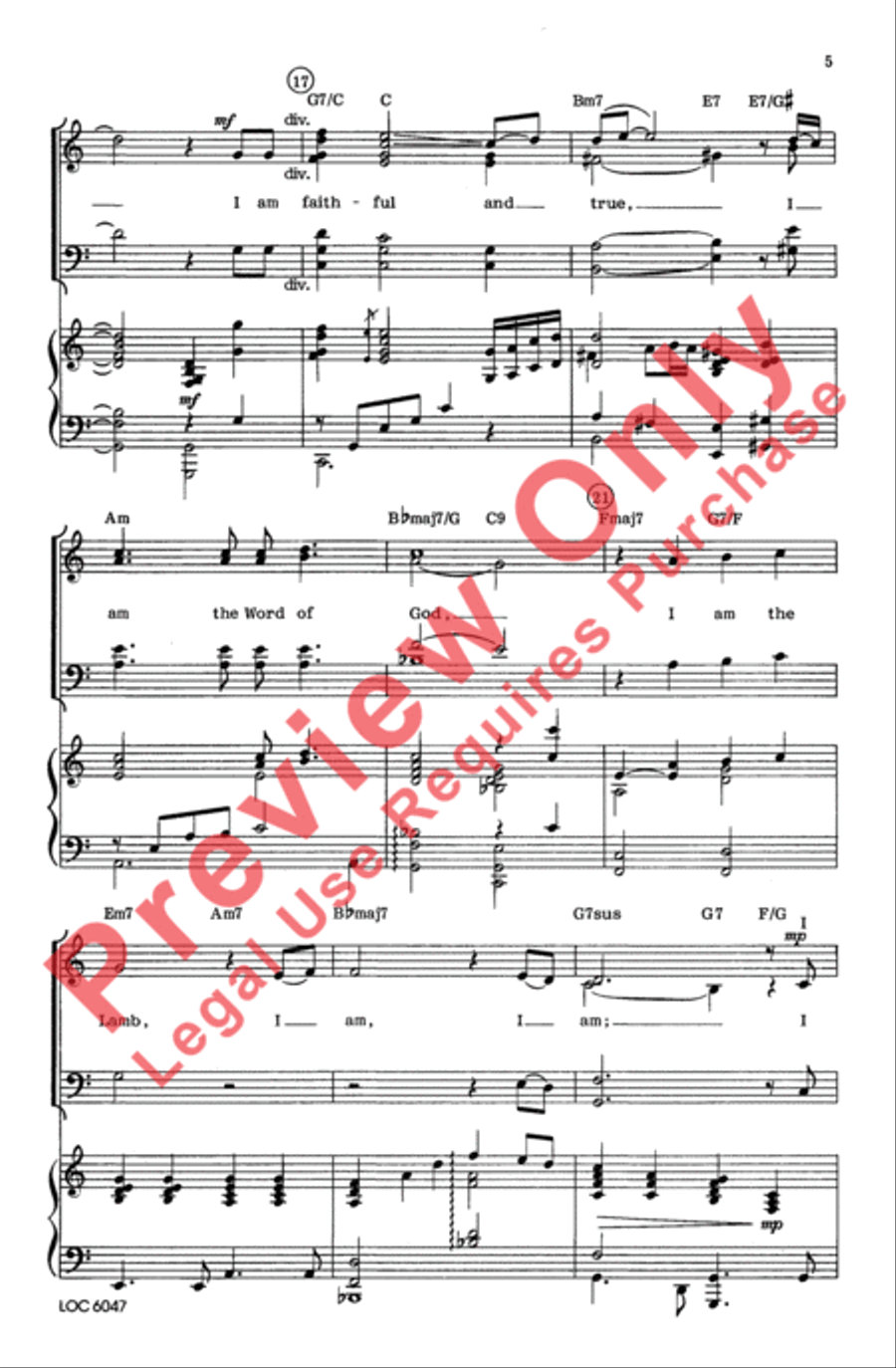 I Am 4-Part scores gallery preview page 4