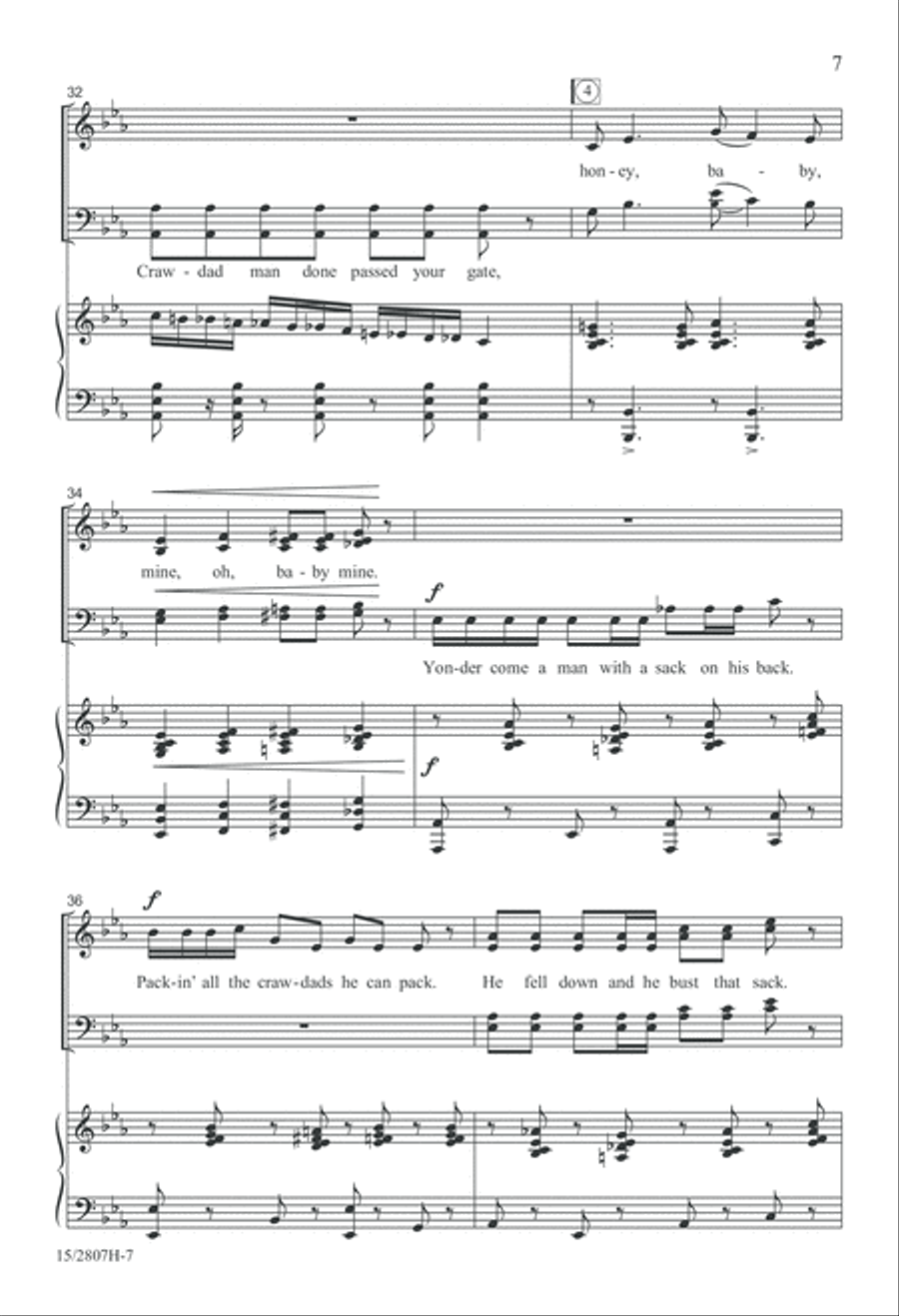 The Crawdad Song The Crawdad Song 4-Part scores gallery preview page 8
