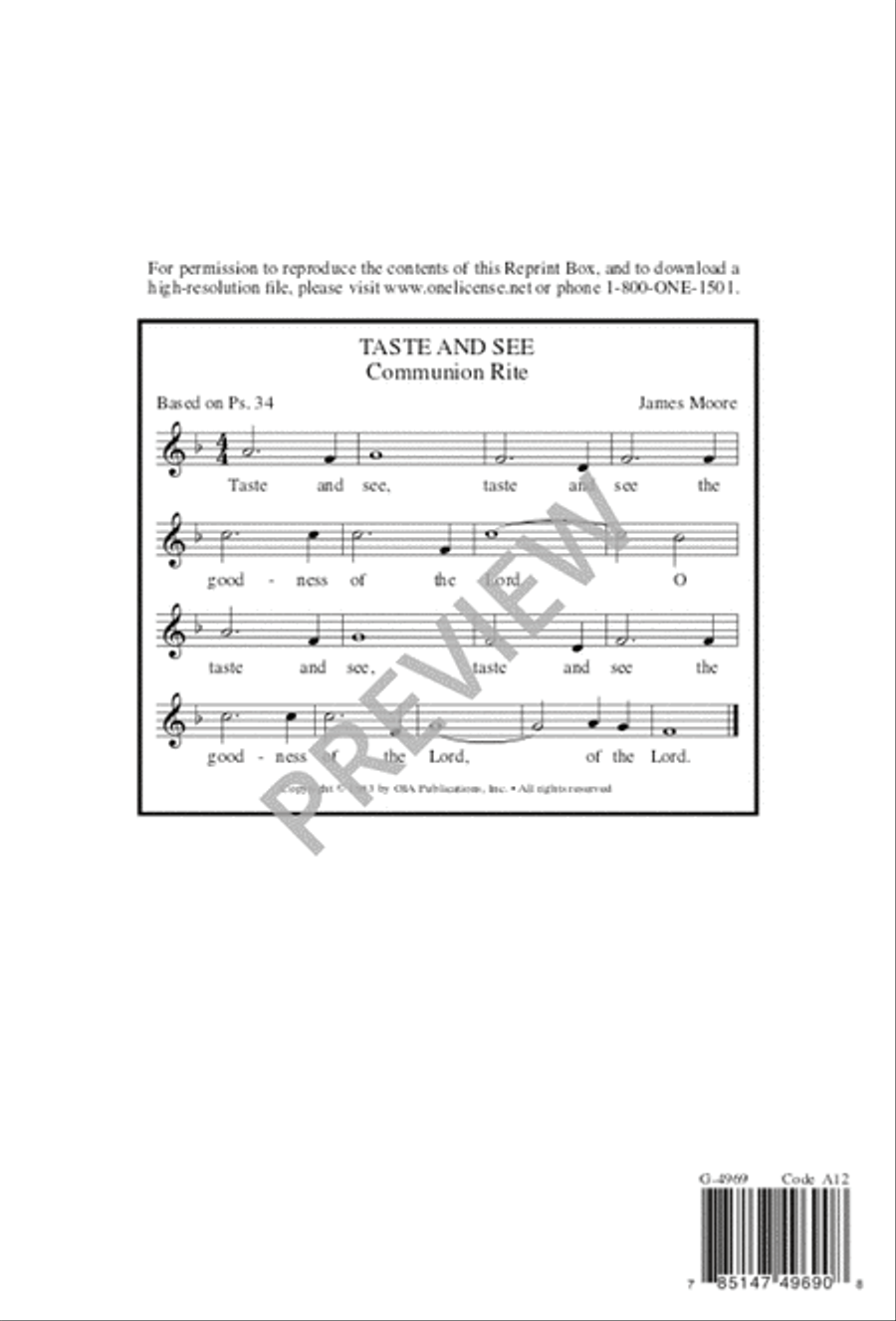 Taste and See 4-Part scores gallery preview page 9