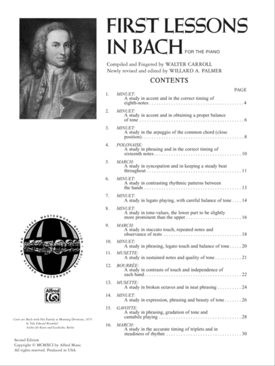 Bach -- First Lessons in Bach