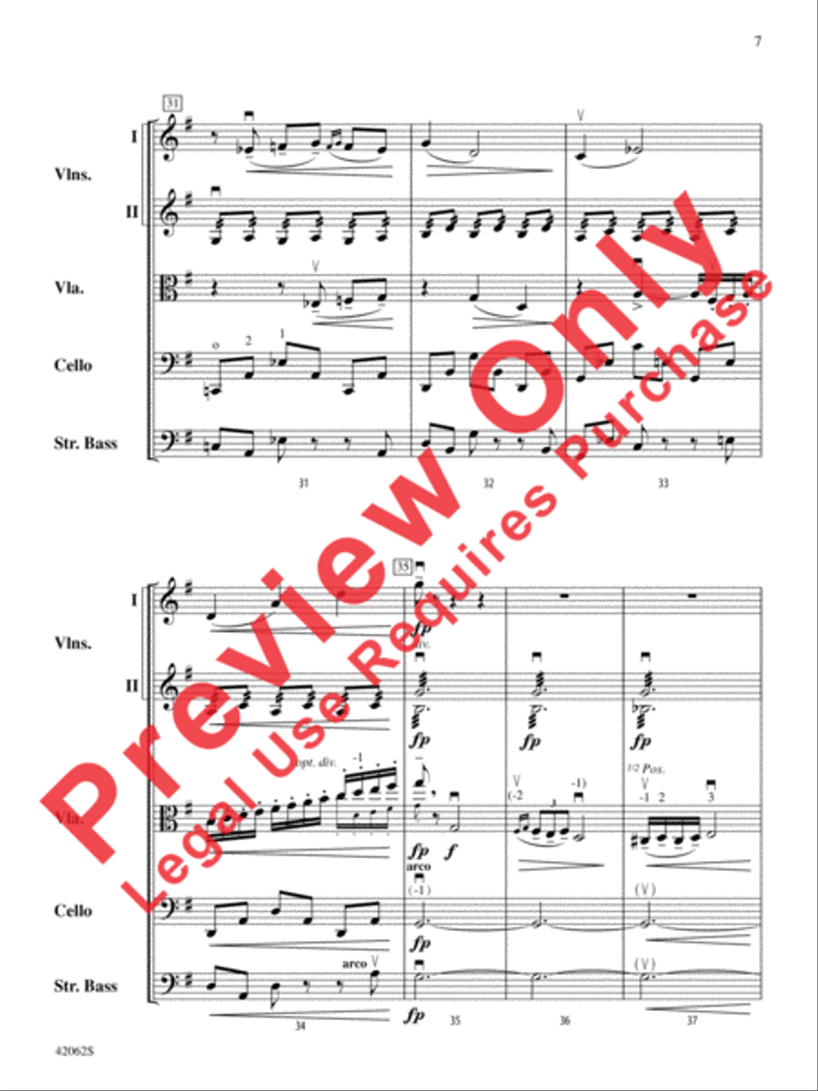 Nocturne (from String Quartet No. 2) String Quartet scores gallery preview page 8