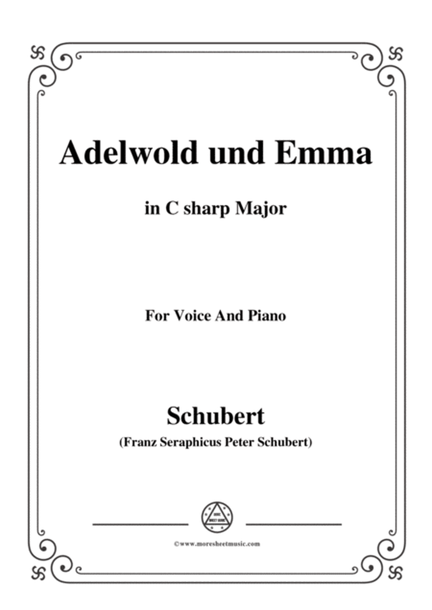 Schubert-Adelwold und Emma,in C sharp Major,for Voice&Piano image number null