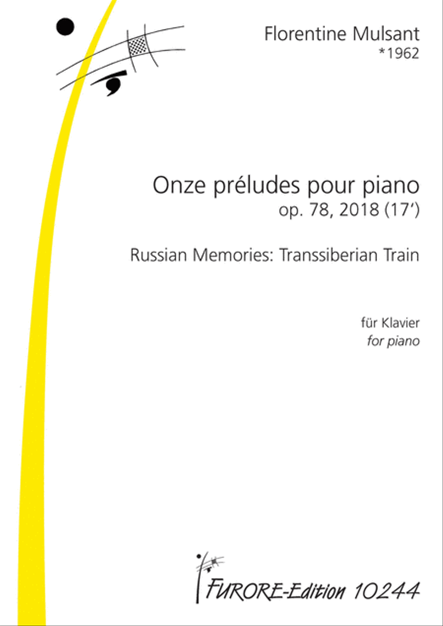 Onze preludes pour piano. Russian Memories: Transsiberian Train Piano Solo scores gallery preview page 1