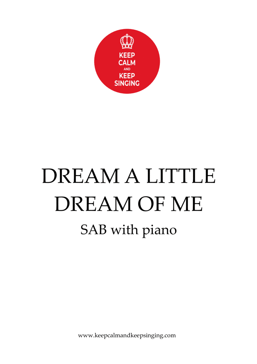 Dream A Little Dream Of Me 3-Part scores gallery preview page 1