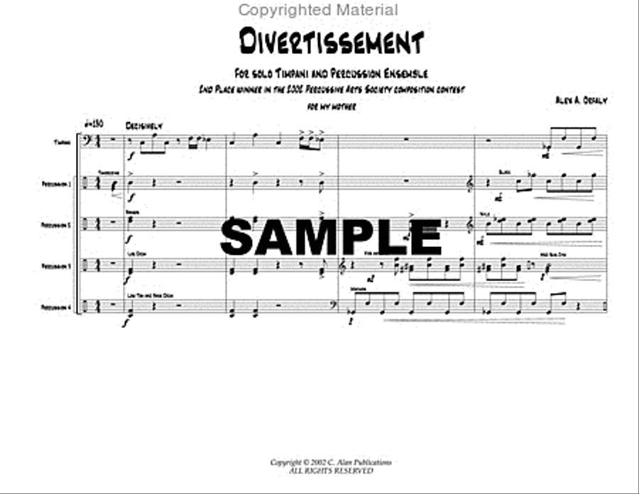 Divertissement Percussion Ensemble scores gallery preview page 2