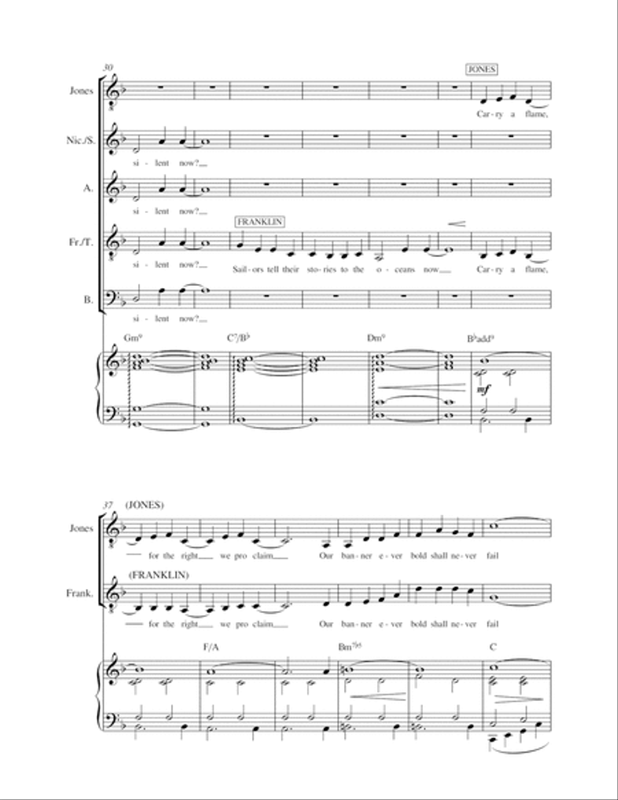 Freedom Arise! - song from the musical John Paul Jones 4-Part scores gallery preview page 5