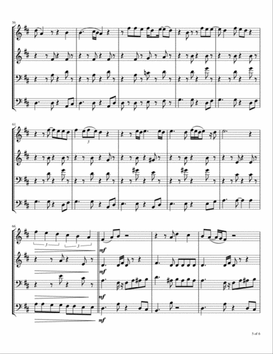 Anna (go To Him) Brass Ensemble scores gallery preview page 6