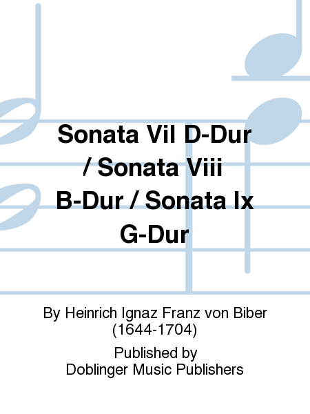 Sonata Vil D-Dur / Sonata Viii B-Dur / Sonata Ix G-Dur