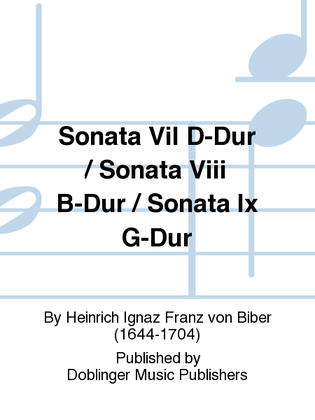 Book cover for Sonata VIl D-Dur / Sonata VIII B-Dur / Sonata IX G-Dur