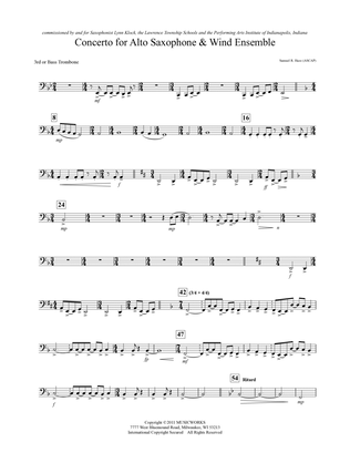Concerto For Alto Saxophone And Wind Ensemble - Trombone 3