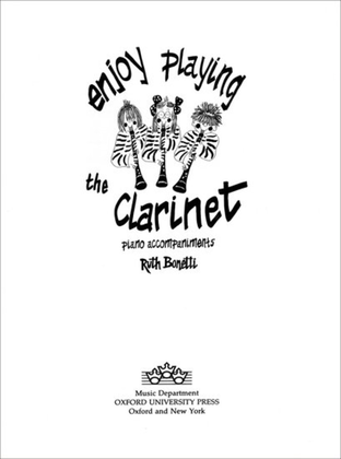 Book cover for Enjoy Playing the Clarinet Piano Accompaniments