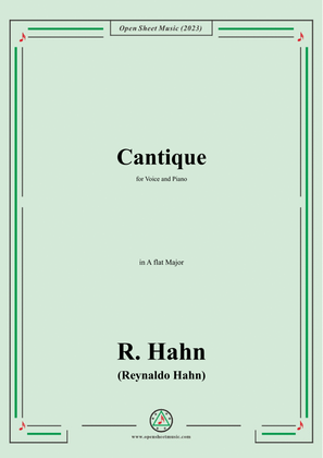 R. Hahn-Cantique,in A flat Major