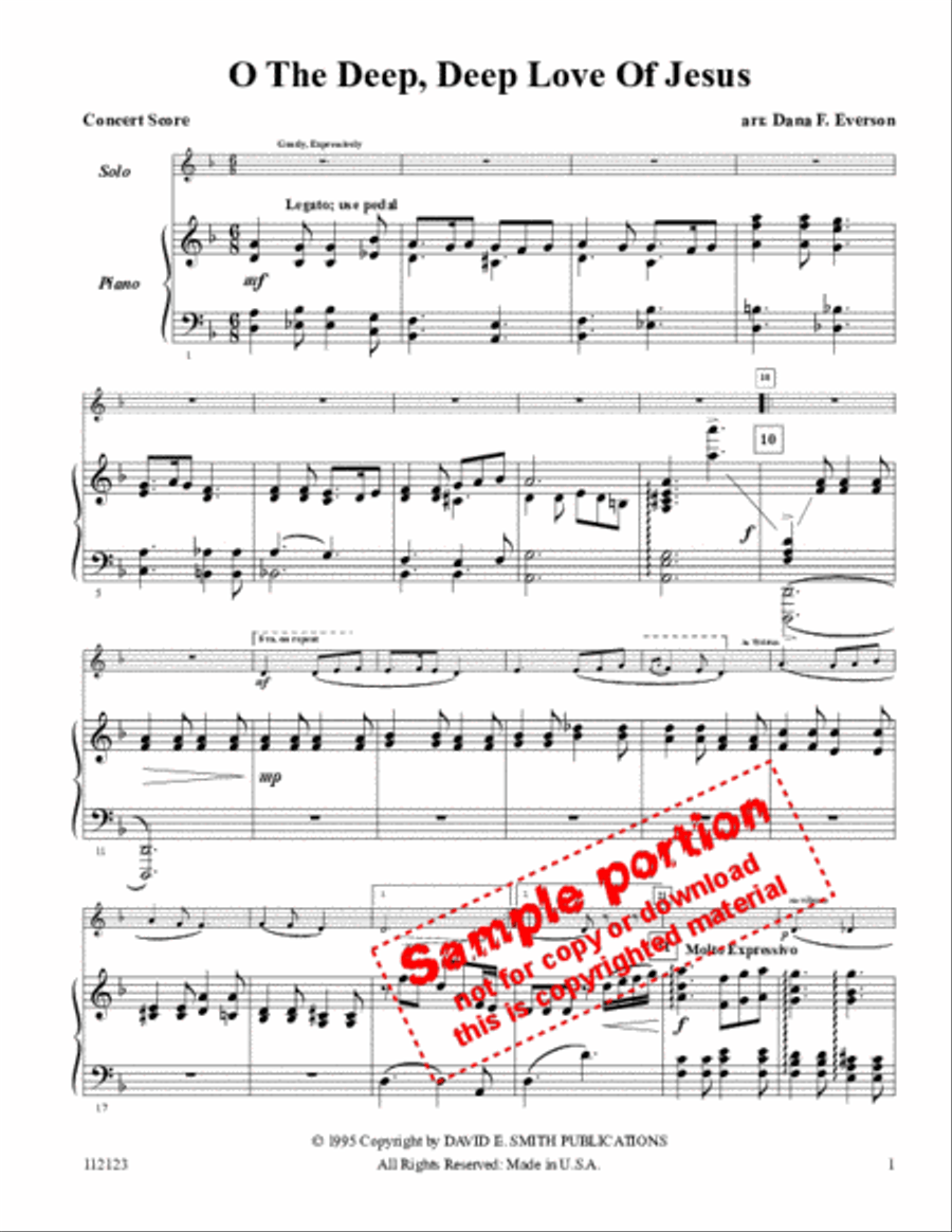 O The Deep Deep Love Of Jesus Bassoon scores gallery preview page 2