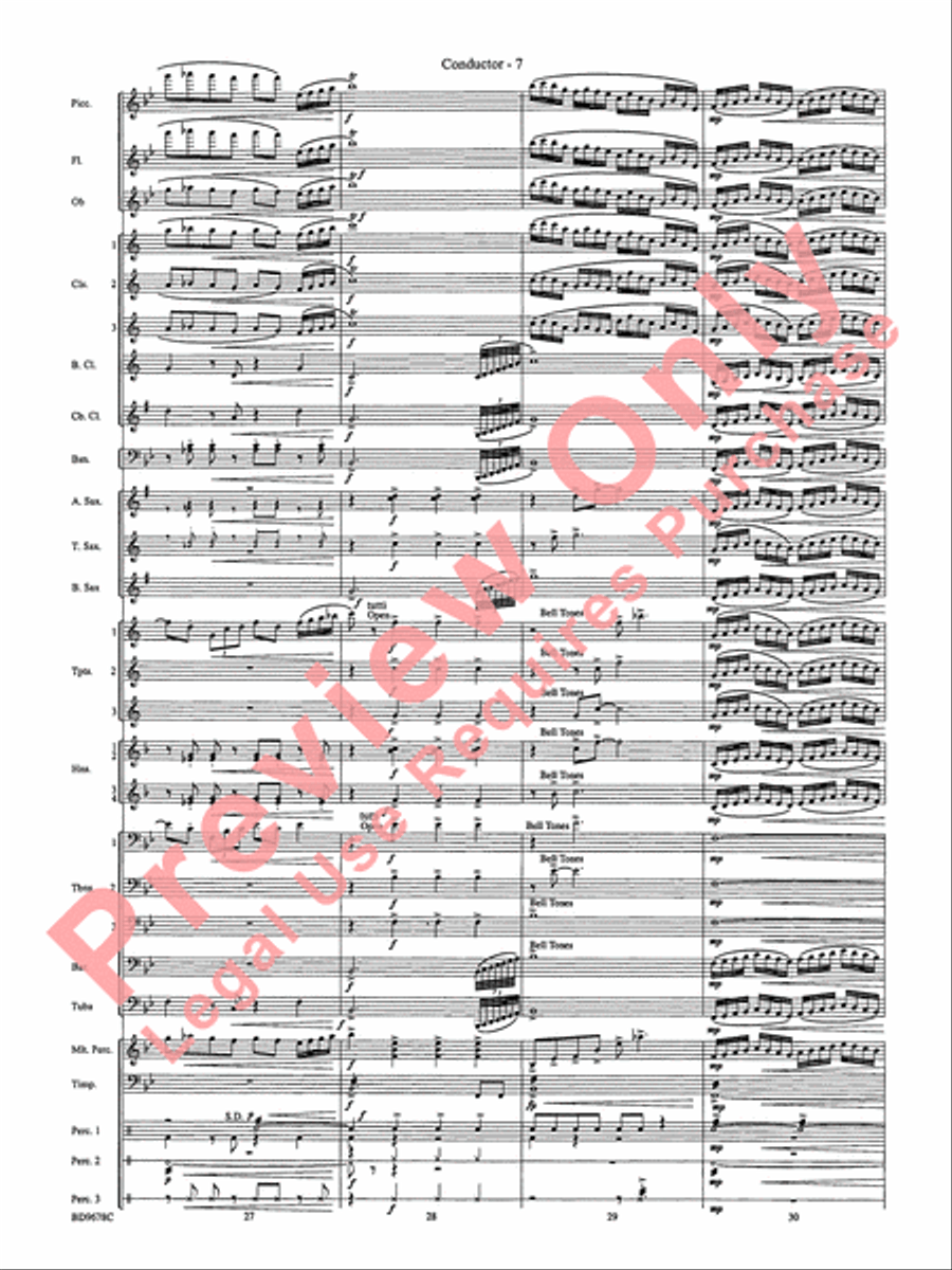 Through the Vulcan's Eye Concert Band scores gallery preview page 10
