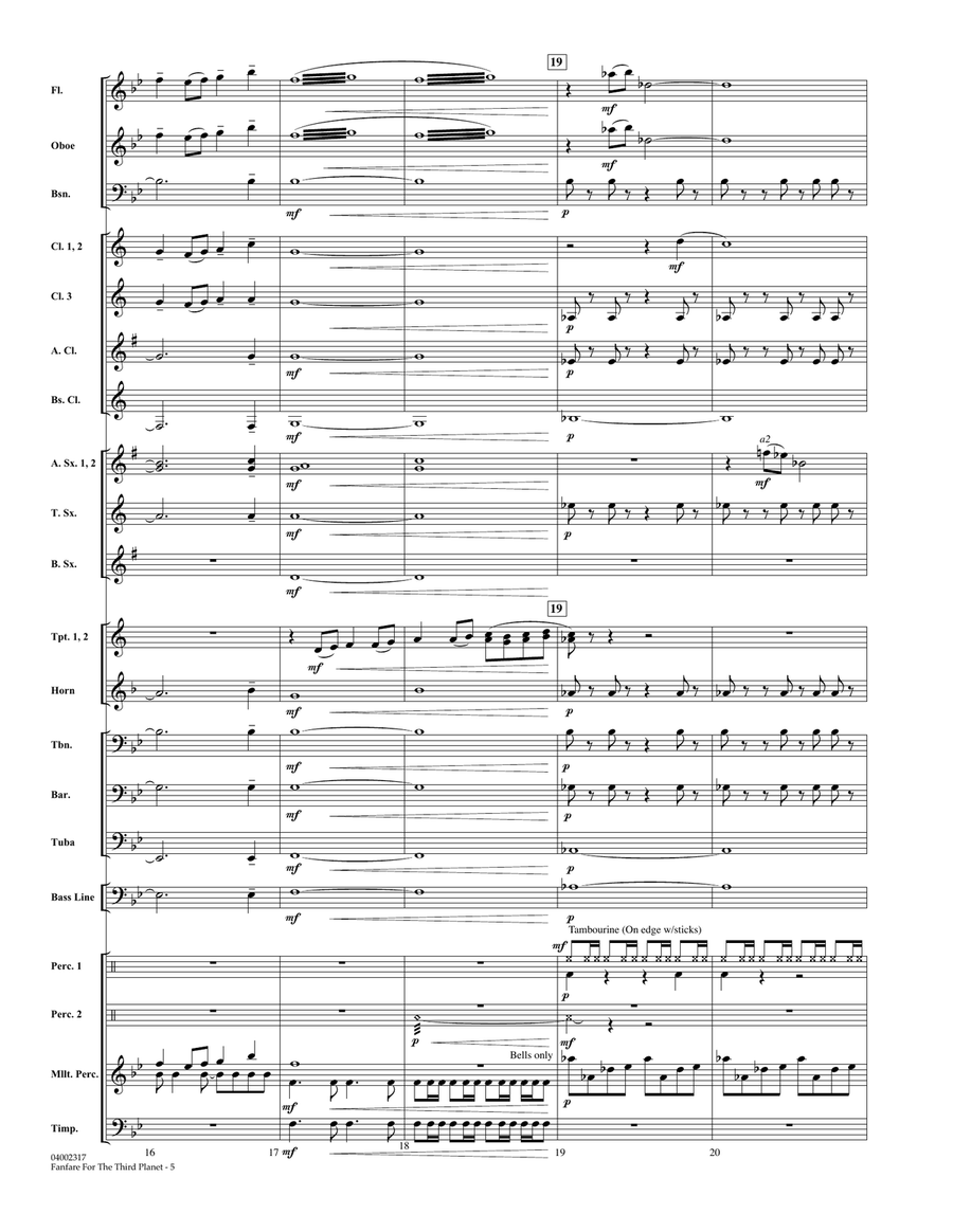 Fanfare for the Third Planet - Full Score Concert Band scores gallery preview page 4
