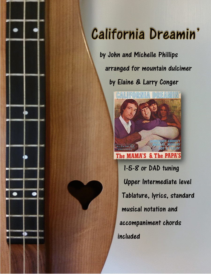California Dreamin' by The Mamas And The Papas Dulcimer - Digital Sheet Music