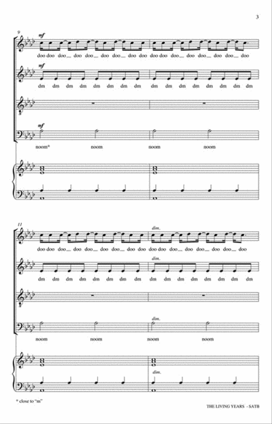 The Living Years 4-Part scores gallery preview page 3
