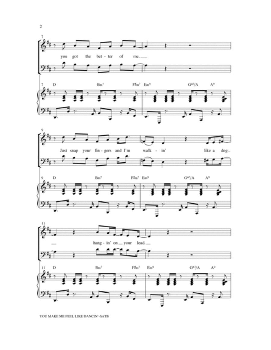You Make Me Feel Like Dancing 4-Part scores gallery preview page 2