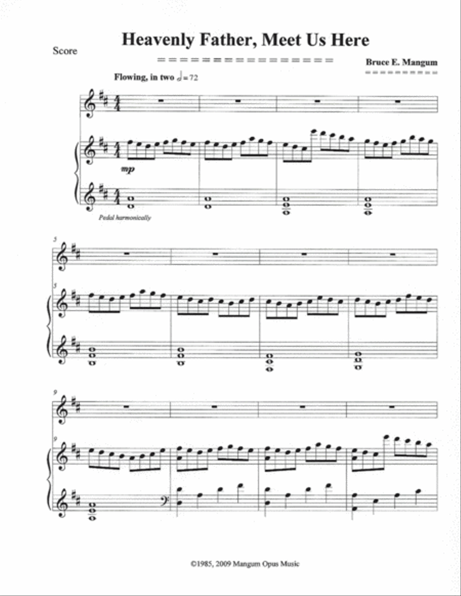 Heavenly Father, Meet Us Here Voice scores gallery preview page 1